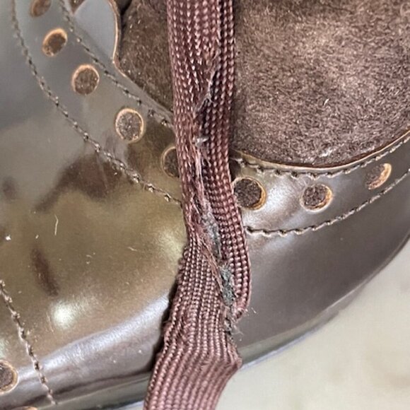 COACH Claudine Peep Toe Lace-Up Platform Heels Vintage 6B - Picture 16 of 16